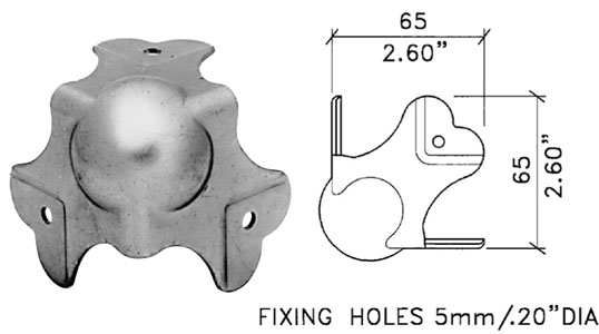 Large Ball Corner 2mm Steel C1365