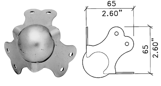 Large Ball Corner 2mm Steel C1375