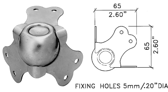 Large Ball Corner 2mm Steel C1385