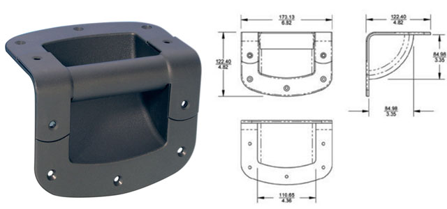 Bar Handle for Edge Mounting 34053