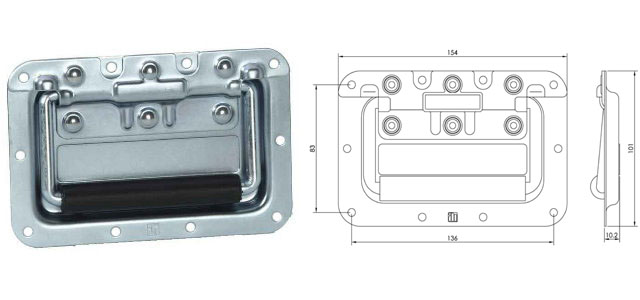 Recessed Sprung Handle 34082