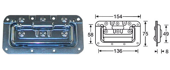 Recessed Sprung Handle 340821