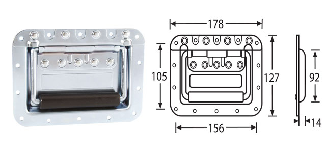 Recessed Sprung Handle 34085