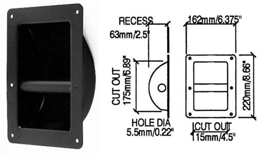 Recessed Steel Bar Handle H1105/06