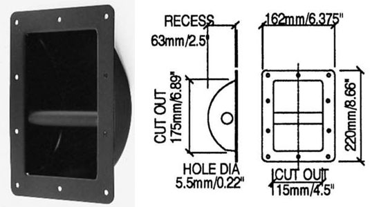 Recessed Steel Bar Handle H1105