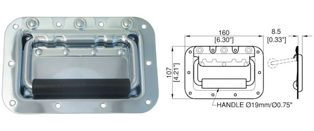 Recessed Sprung Handle H7159z