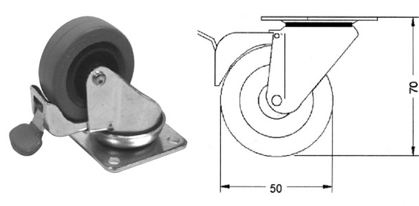 Swivel Castor 50mm